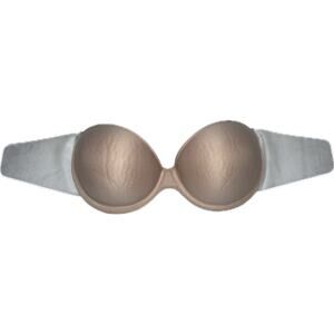 Women's Strapless Underwire Bra Beige Nude Convertible Seamless‎ Support C Cup